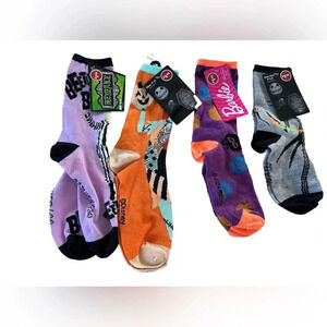 Halloween themed collectible socks
Barbie nightmare Christmas  beetlejuice 🎃
